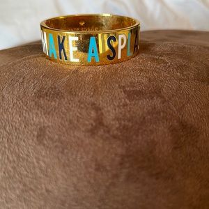 Kate spade Make A Splash idiom bangle bracelet with dust bag Excellent condition